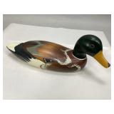 Wooden Mallard Drake Glass Eye Duck Decoy