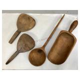 Miscellaneous Vintage Wooden Spoons/Scoop