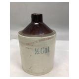 Vintage Two-Tone Half Gallon Stoneware Jug