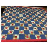 Vintage "Nine-Patch" Block Pattern Quilt