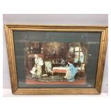 Vintage Framed Print "The Two Families"