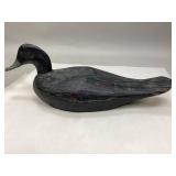 Vintage Solid Wood Black Duck Decoy
