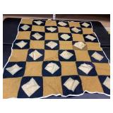 C.1890ï¿½s Handmade Geometric Pattern Quilt