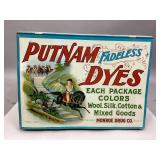 Vintage Putnam Dyes Metal & Wooden Display