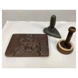 Vintage Wooden Mold & Letter Presses