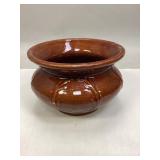 Vintage Ceramic Brown Glaze Cuspidor/Spittoon