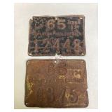 1934 & 1937 Pa Hunting License CO 65