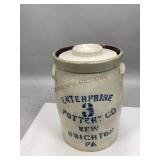 Vintage Enterprise Pottery Co. Butter Churn