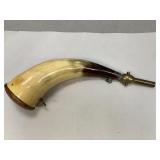 Vintage Powder Horn, Polished Animal Horn