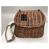 Vintage Wicker Fishing Basket