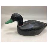 Vintage Solid Wood Black Duck Decoy