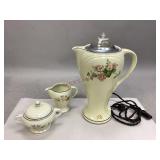 Art Deco Electric Porcelain Percolator & More