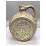 Salt-Glazed Stoneware Whiskey Canteen Jug