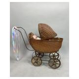 Vintage Childrenï¿½s Doll Carriage with Doll