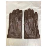 Brown Grandoe Leather Gloves with Acrylic Lining