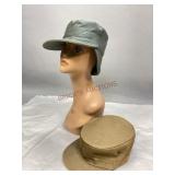 Two Vintage Military Style Hats