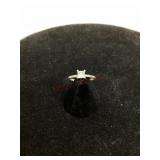 Sterling Silver Ring with Clear Gemstone