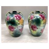 Pair of Nippon Porcelain Vases