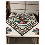 Handmade "Star Spin" Pattern Quilt