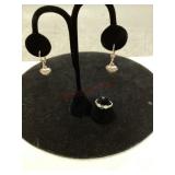 Sterling Silver Gemstone Ring & Earrings