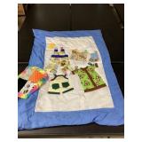 Handmade Baby Quilt & Burp Cloth
