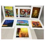 Assorted Colorful Unframed Prints