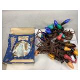 Vintage Christmas Lights & Tree Topper