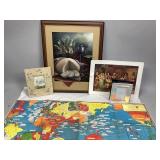 Vintage Map & Decorative Home Decor