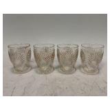 Possibly Dugan Beaded Glass Tumblers