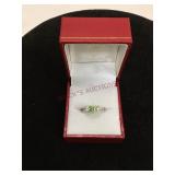 14K White Gold Multi Gemstone Ring