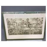 Vintage "Letter Form Daddy" Etching Artwork
