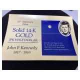 20th Anniversary JFK Half Dollar Miniature
