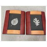 Framed Decorative Metal Leaves