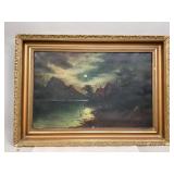 Vintage Framed Alathea Hirst Oil Painting