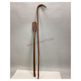 Vintage Hand Carved Cane & Paddle