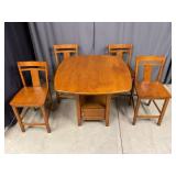 Drop Leaf Table and Four Chairs