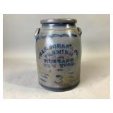 C. Bowman Premium Mustard Crock NY