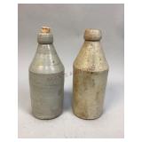 Antique Stoneware Salt-Glazed Ginger/Ale Bottles