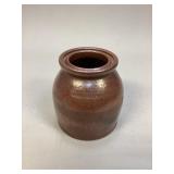 Brown Glazed Stoneware Jar/Crock