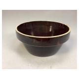 Vintage E.S.&B Brown Glazed Stoneware Mixing Bowl