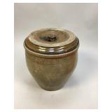 Vintage Stoneware Crock & #2 Glazed Lid
