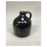 Antique Black Albany-Type Salt Glaze Stoneware Jug