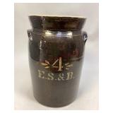Antique Stoneware E.S.&B. Butter Churn