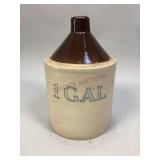 Vintage 1-Gallon Two-Tone Stoneware Jug