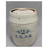 E. S. & B. No. 2 Lidded Crock