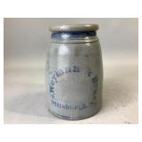 Stoneware Tobacco Jar Pittsburgh, Pa