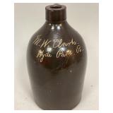 Stoneware Whiskey Jug from Hyde Park Park PA
