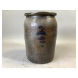 Cobalt Freehand Pennsylvania Stoneware Crock