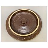 Brown Stoneware Crock Lid