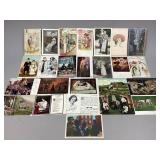 Assorted Drawings on Postcards & More